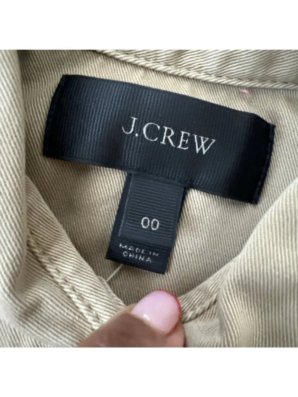 J Crew Khaki Utility Shirt Dress‎ Womens 00 Belted Stretch NWT